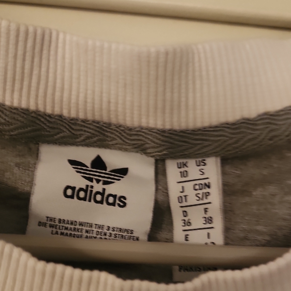 Adidas Originals Women's Adicolor 3-Stripes Tee in Medium Grey Heather - Picture 2 of 3